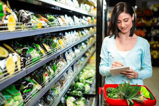 Woman Checking Grocery List